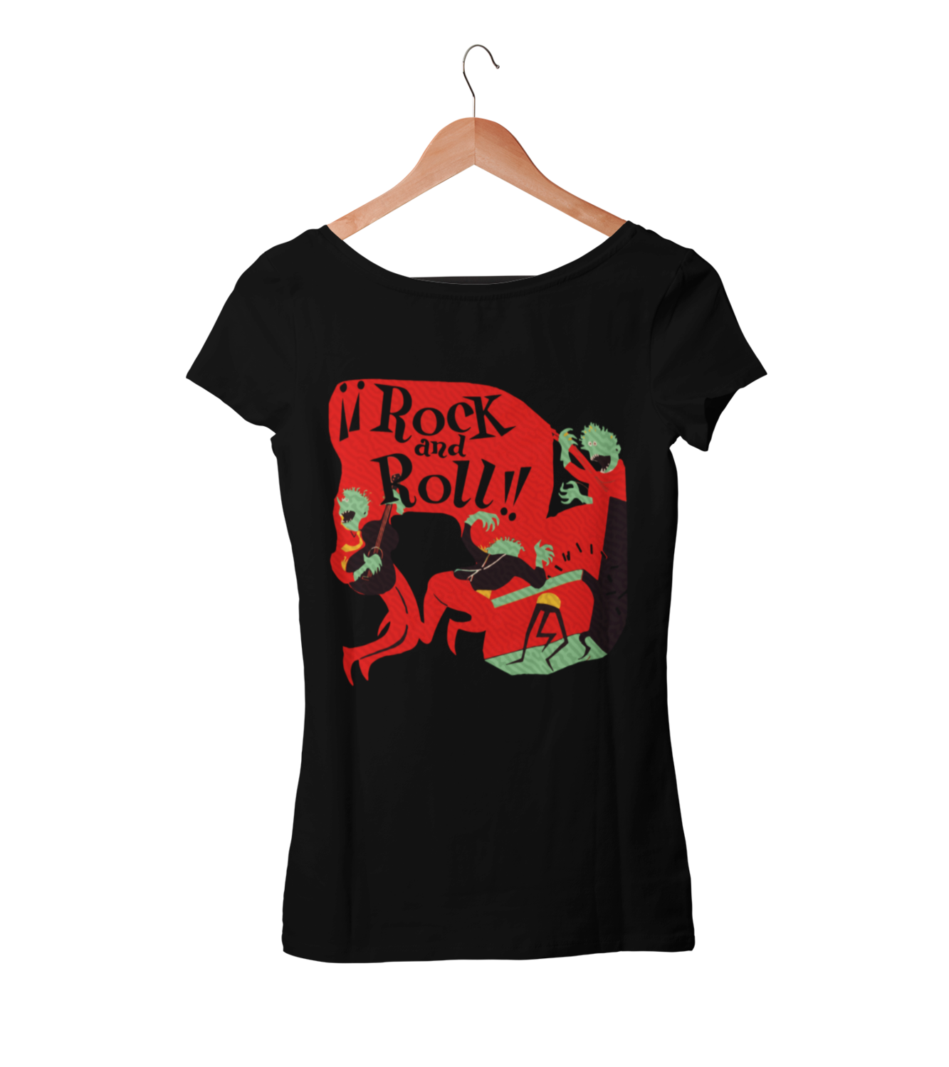 ROCK AND ROLL RCA COVER T-SHIRT WOMAN, Colour: BLACK, Size: Large