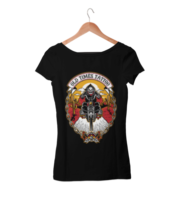 OLD TIMES TATTOO &quot;Reaper rider&quot; tshirt for WOMEN