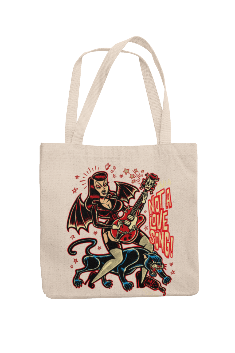 THIS IS NOT A LOVE SONG Cotton Bag logo design SOL RAC