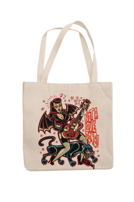 THIS IS NOT A LOVE SONG Cotton Bag  logo design SOL RAC