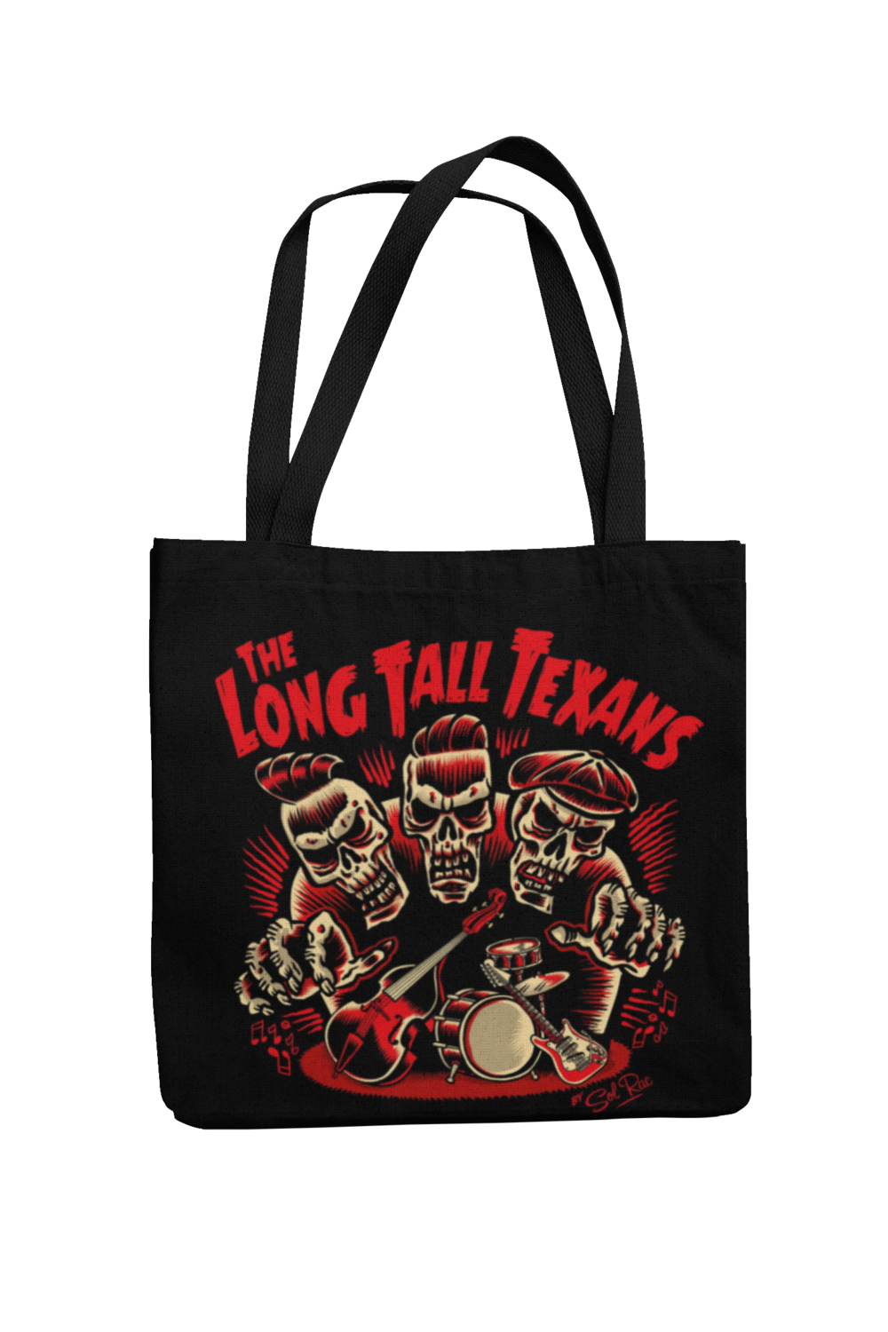 LONG TALL TEXANS Cotton Bag  3 skulls