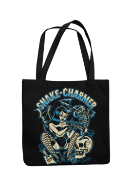 SNAKE CHARMER Cotton Bag  logo design SOL RAC