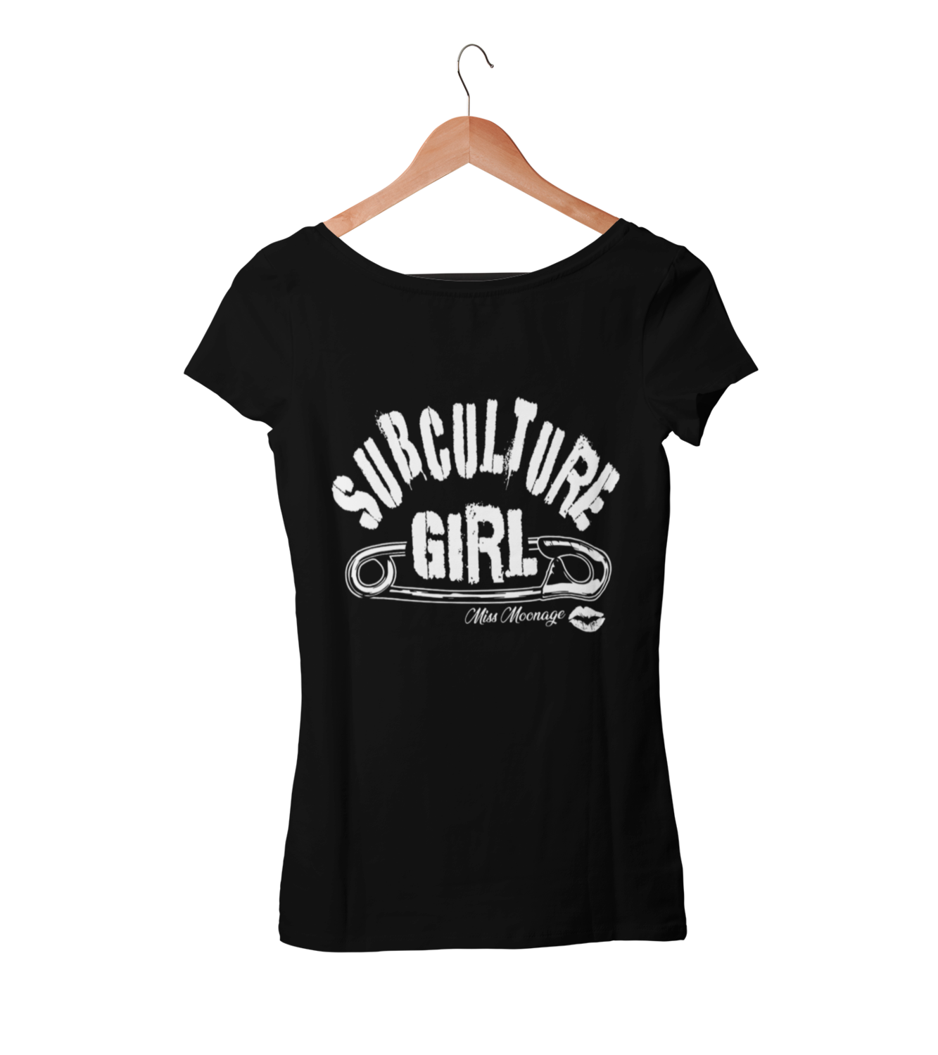 SUBCULTURE GIRL by MISS MOONAGE tshirt for WOMEN, Colour: BLACK, Size: Large
