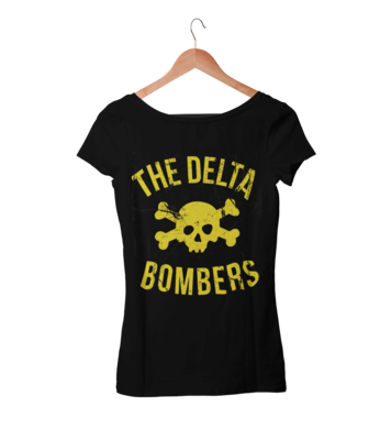 THE DELTA BOMBERS T-SHIRT "SKULL CLASSIC LOGO "  WOMEN