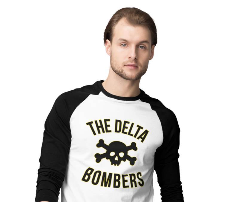 THE DELTA BOMBERS BASEBALL T-SHIRT
