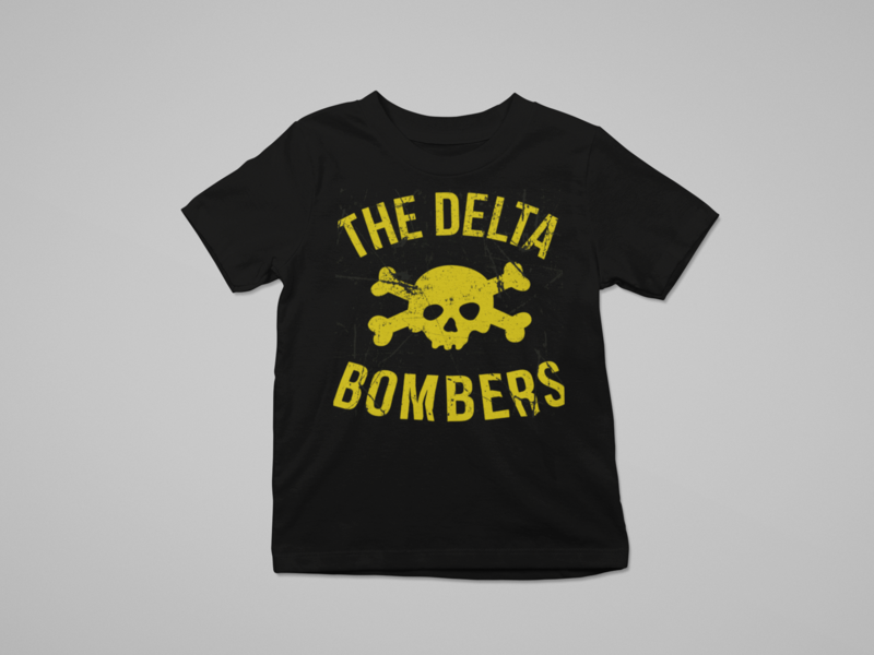 THE DELTA BOMBERS "Skull Classic logo" T-SHIRT KIDS