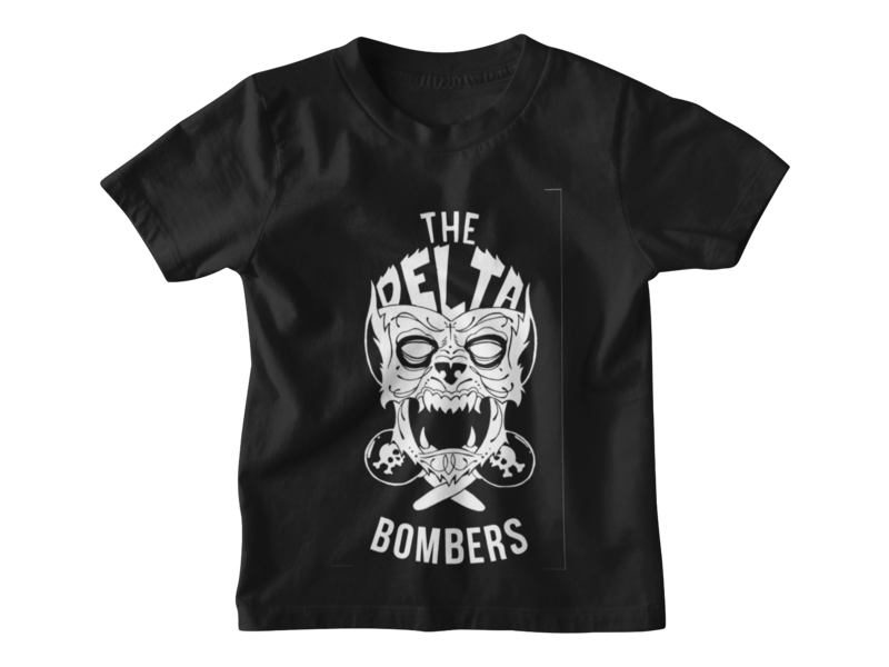 THE DELTA BOMBERS "Wolf Face" T-SHIRT KIDS