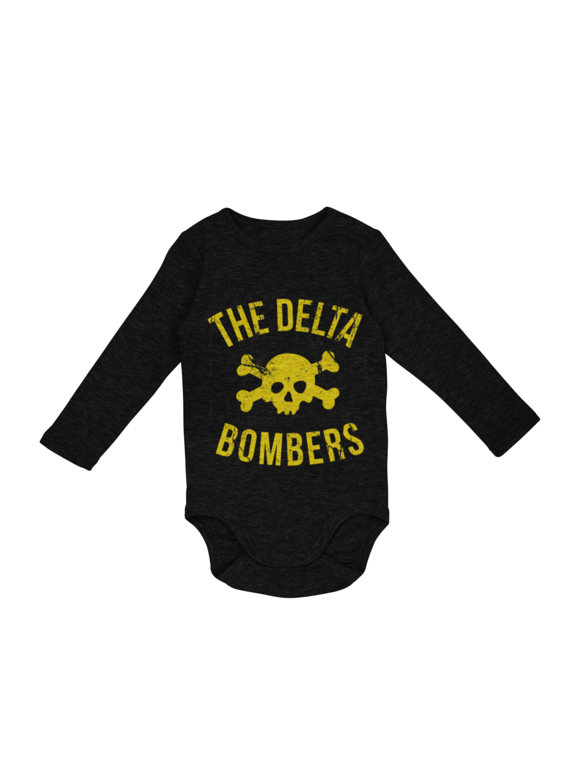THE DELTA BOMBERS "Skull Classic Logo " BABY ONIESE