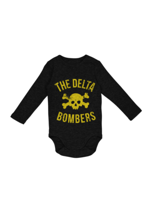 THE DELTA BOMBERS &quot;Skull Classic Logo &quot; BABY ONIESE