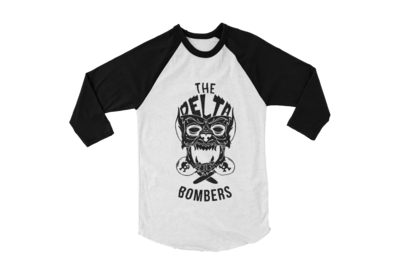 THE DELTA BOMBERS &quot;Wolf Face&quot; BASEBALL LONG SLEEVE UNISEX