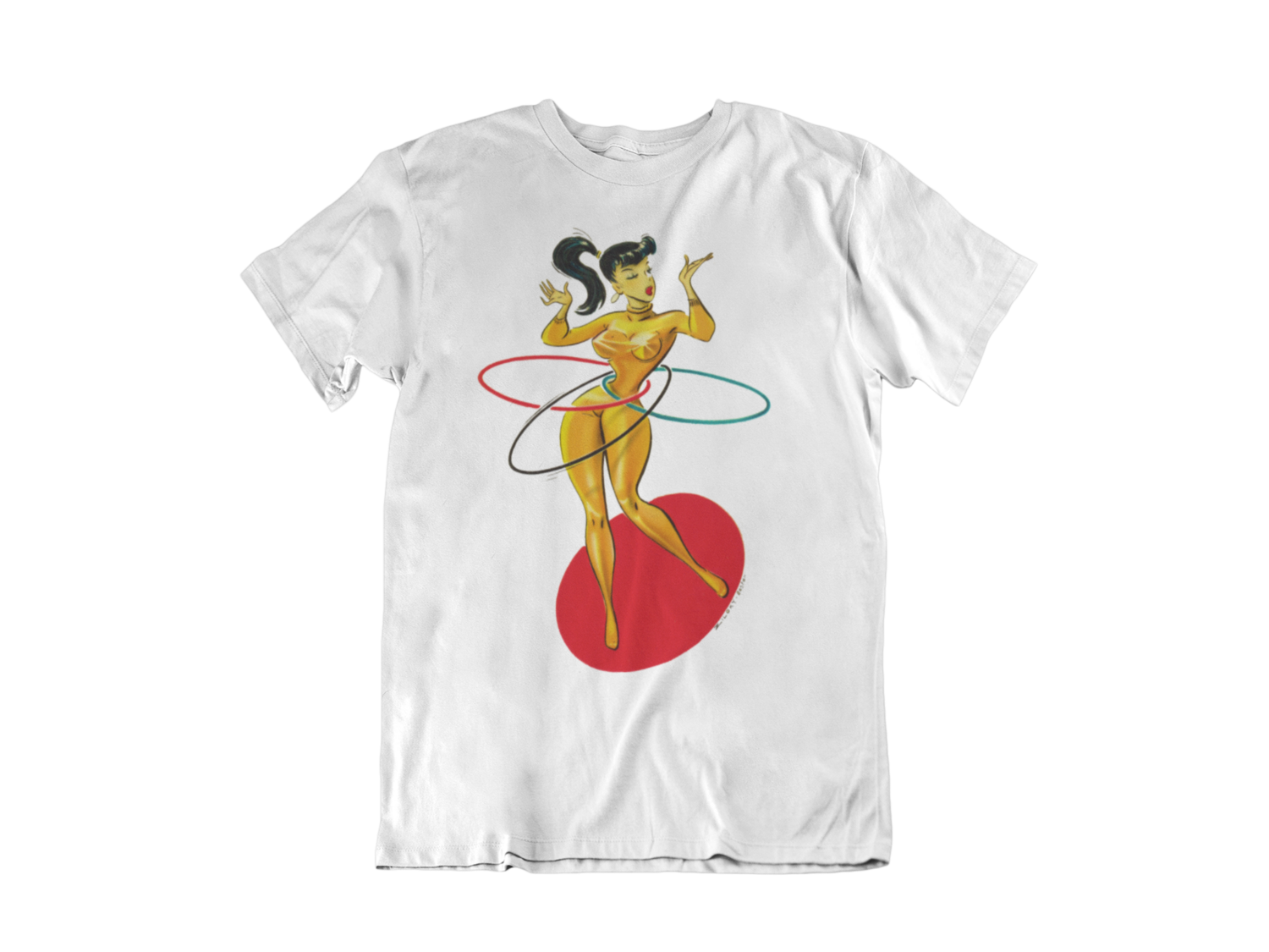 HULA PIN UP T-SHIRT FOR MEN, Size: Small