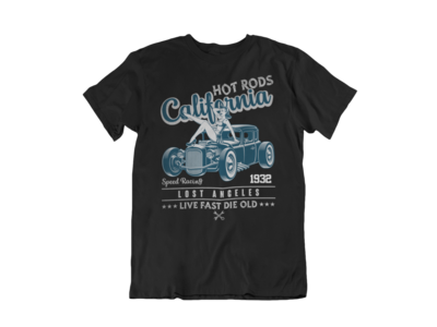 CALIFORNIA HOT RODS T-SHIRT FOR MEN