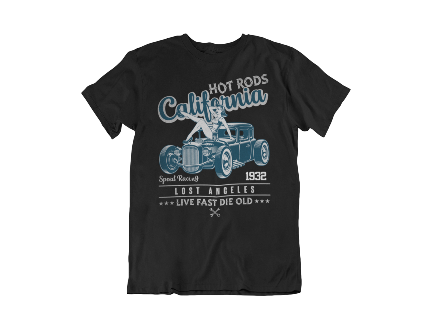 CALIFORNIA HOT RODS T-SHIRT FOR MEN, Size: Small