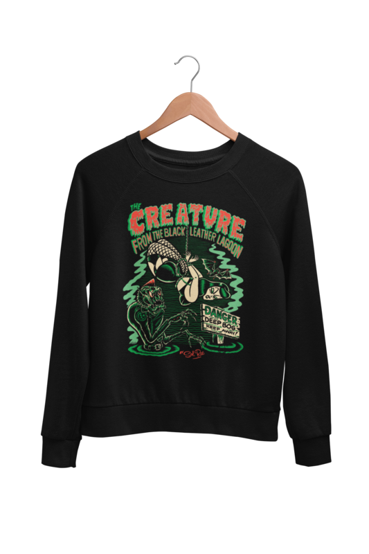 CREATURE FROM BLACK LEATHER SWEATSHIRT UNISEX by BY SOL RAC