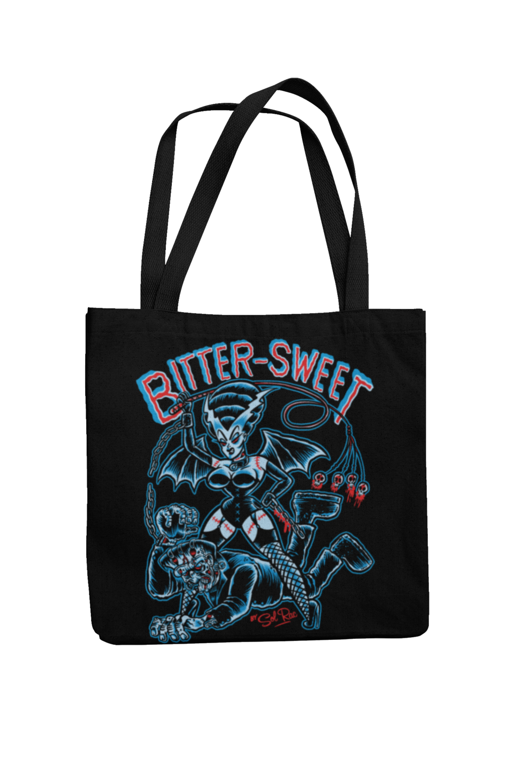 BITTER SWEET Cotton Bag  logo design SOL RAC, Colour: Black