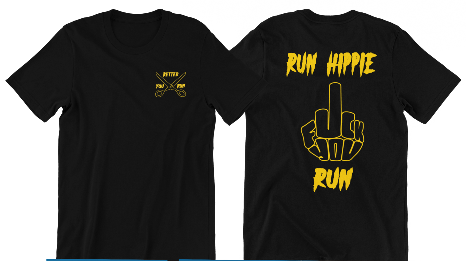 RUN HIPPIE RUN TSHIRT FOR MEN, Size: Small