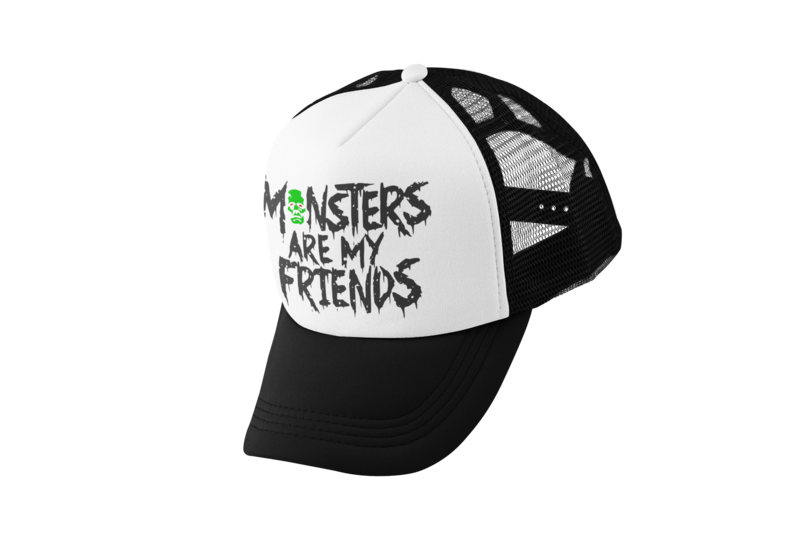 MONSTERS ARE MY FRIENDS TRUCKER CAP