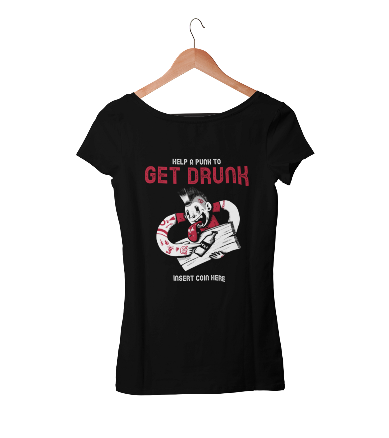 PUNK GET DRUNK T-SHIRT WOMAN