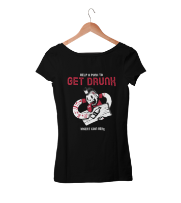 PUNK GET DRUNK T-SHIRT WOMAN