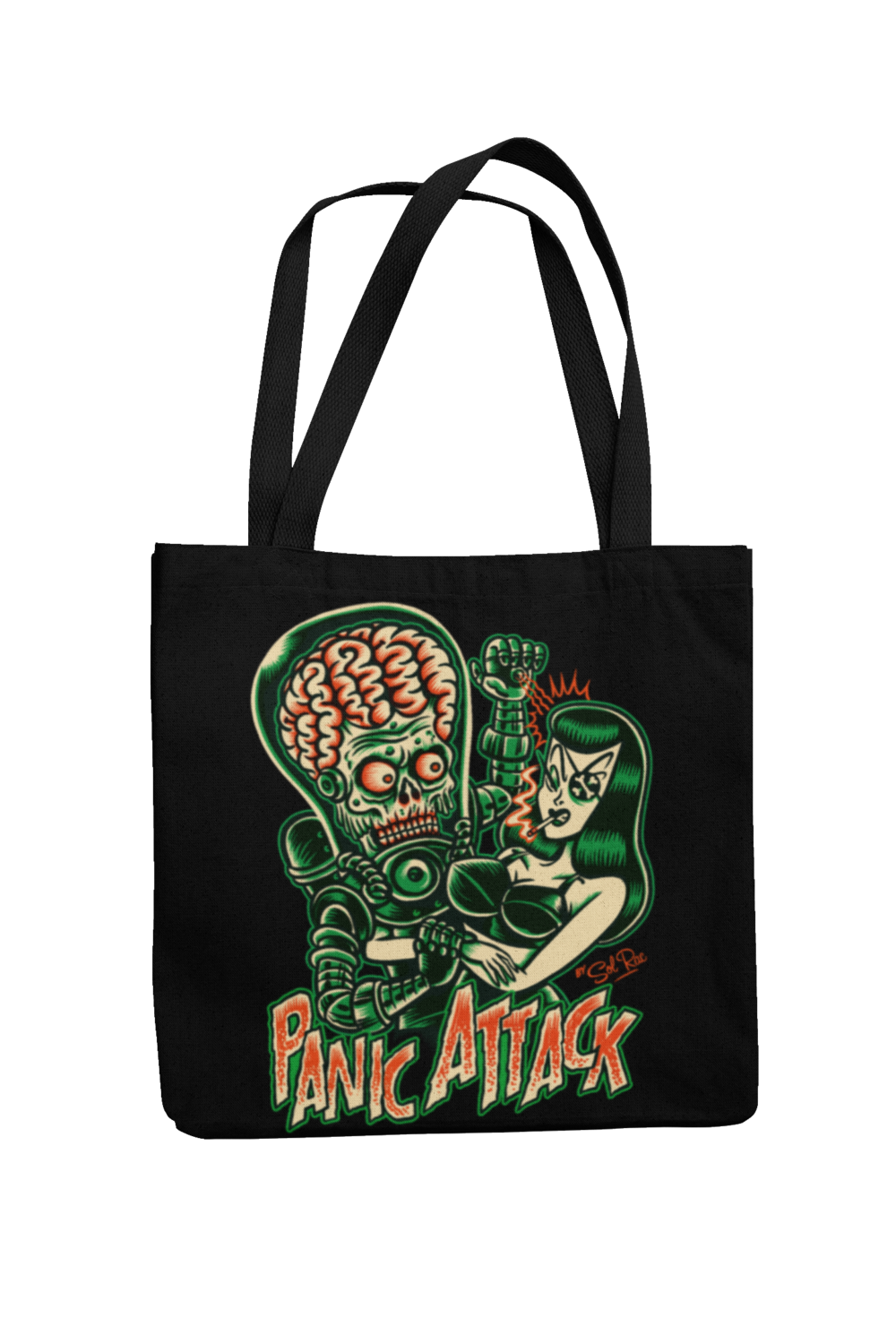PANIC ATTACK ! Cotton Bag logo design SOL RAC