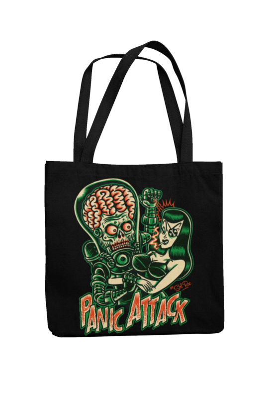 PANIC ATTACK ! Cotton Bag  logo design SOL RAC