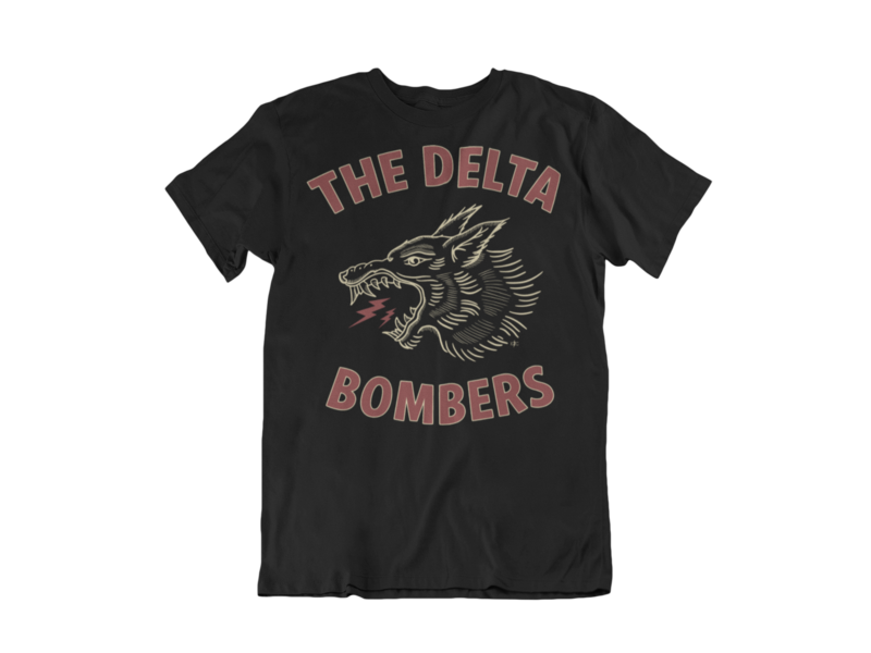 THE DELTA BOMBERS T-SHIRT "RED WOLF" for MEN