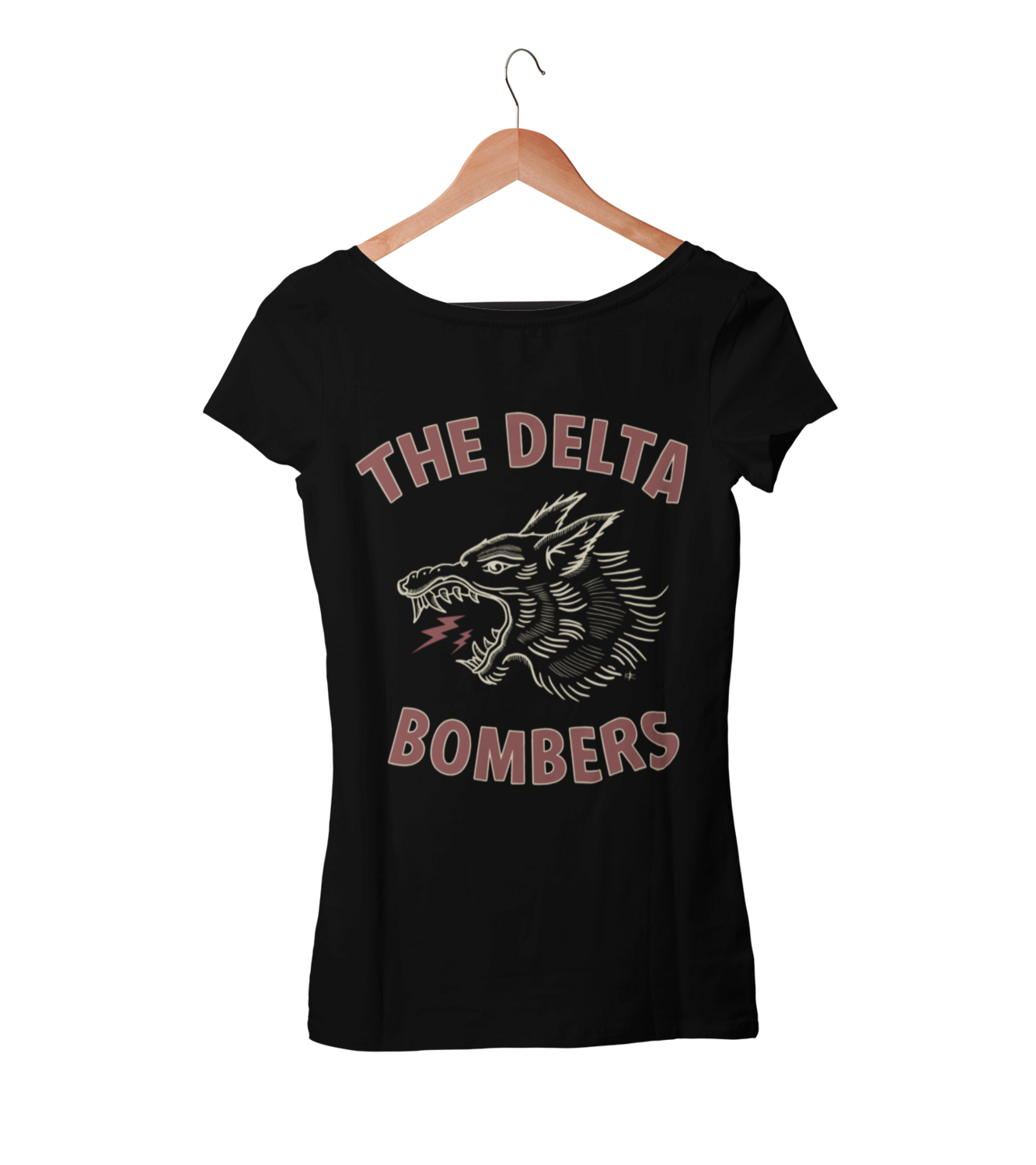 THE DELTA BOMBERS T-SHIRT &quot;RED WOLF&quot;  WOMEN, Size: Small