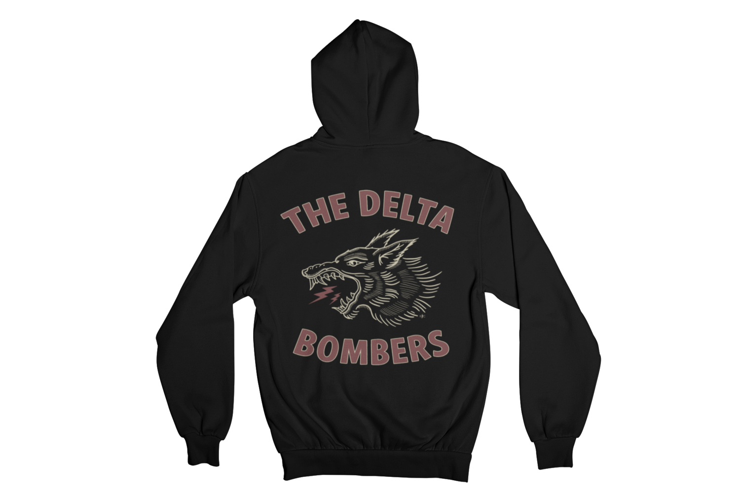 THE DELTA BOMBERS "RED WOLF" HOODIE ZIP for MEN