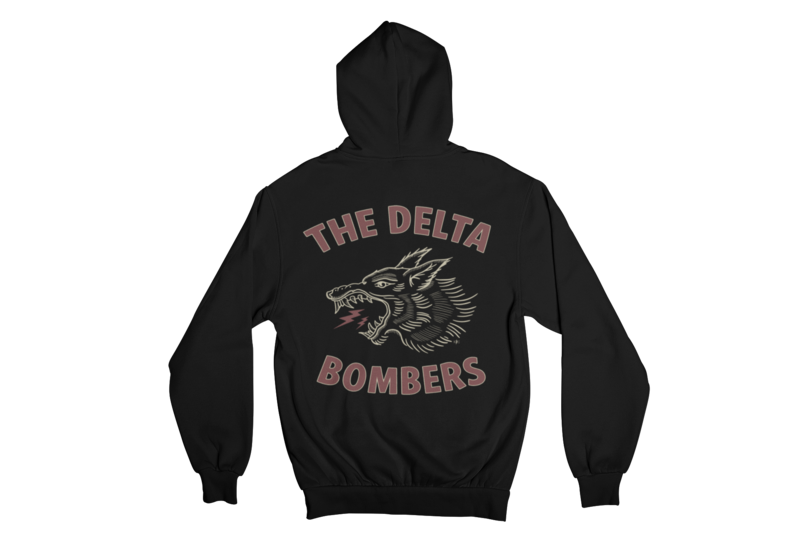 THE DELTA BOMBERS "RED WOLF" HOODIE ZIP for MEN