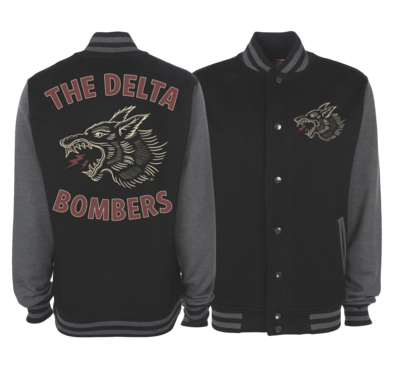 THE DELTA BOMBERS &quot;Red Wolf&quot; VARSITY JACKET UNISEX