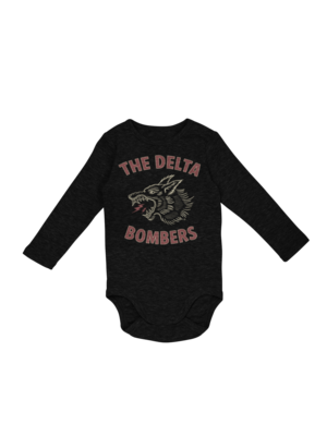 THE DELTA BOMBERS &quot;Red Wolf&quot; BABY ONIESE
