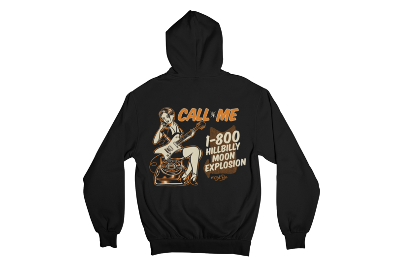 HILLBILLY MOON EXPLOSION "Call me" HOODIE ZIP for MEN