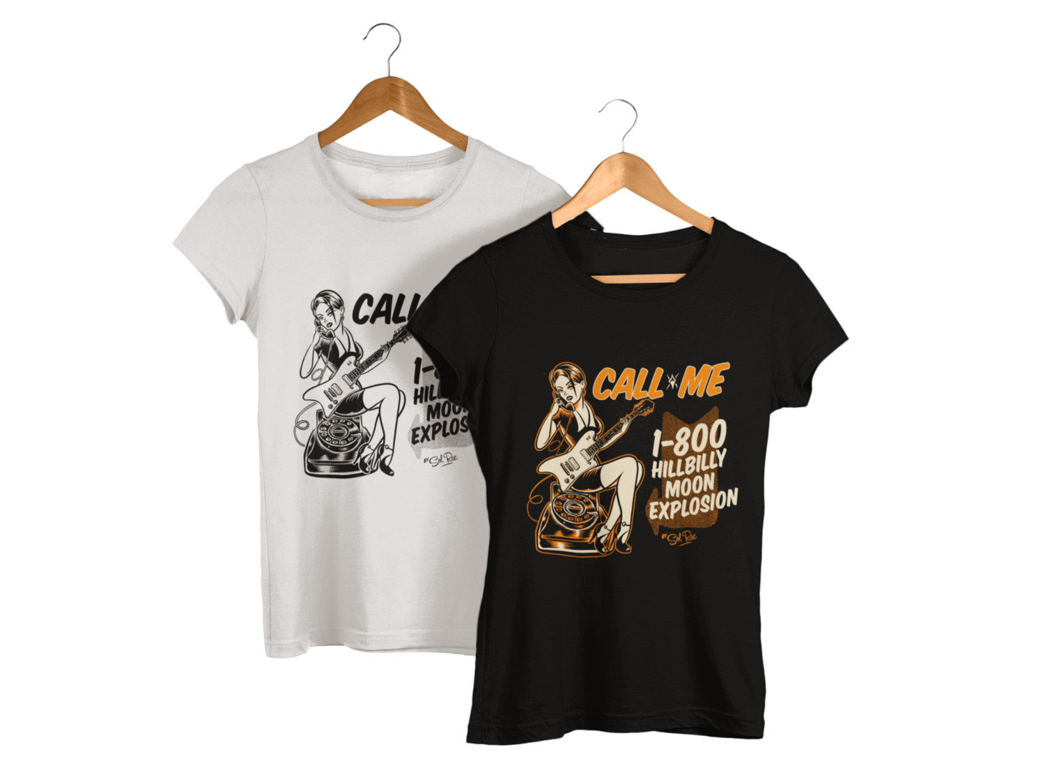 HILLBILLY MOON EXPLOSION "Call Me" tshirt for WOMEN by Solrac
