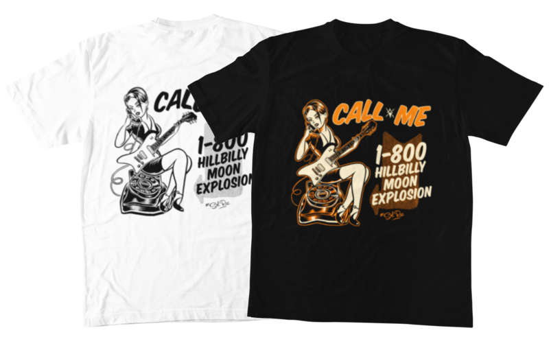HILLBILLY MOON EXPLOSION "Call me" tshirt for MEN by Solrac