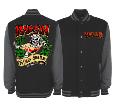 MAD SIN &quot;STILL MAD&quot; VARSITY JACKET UNISEX  by SOL RAC