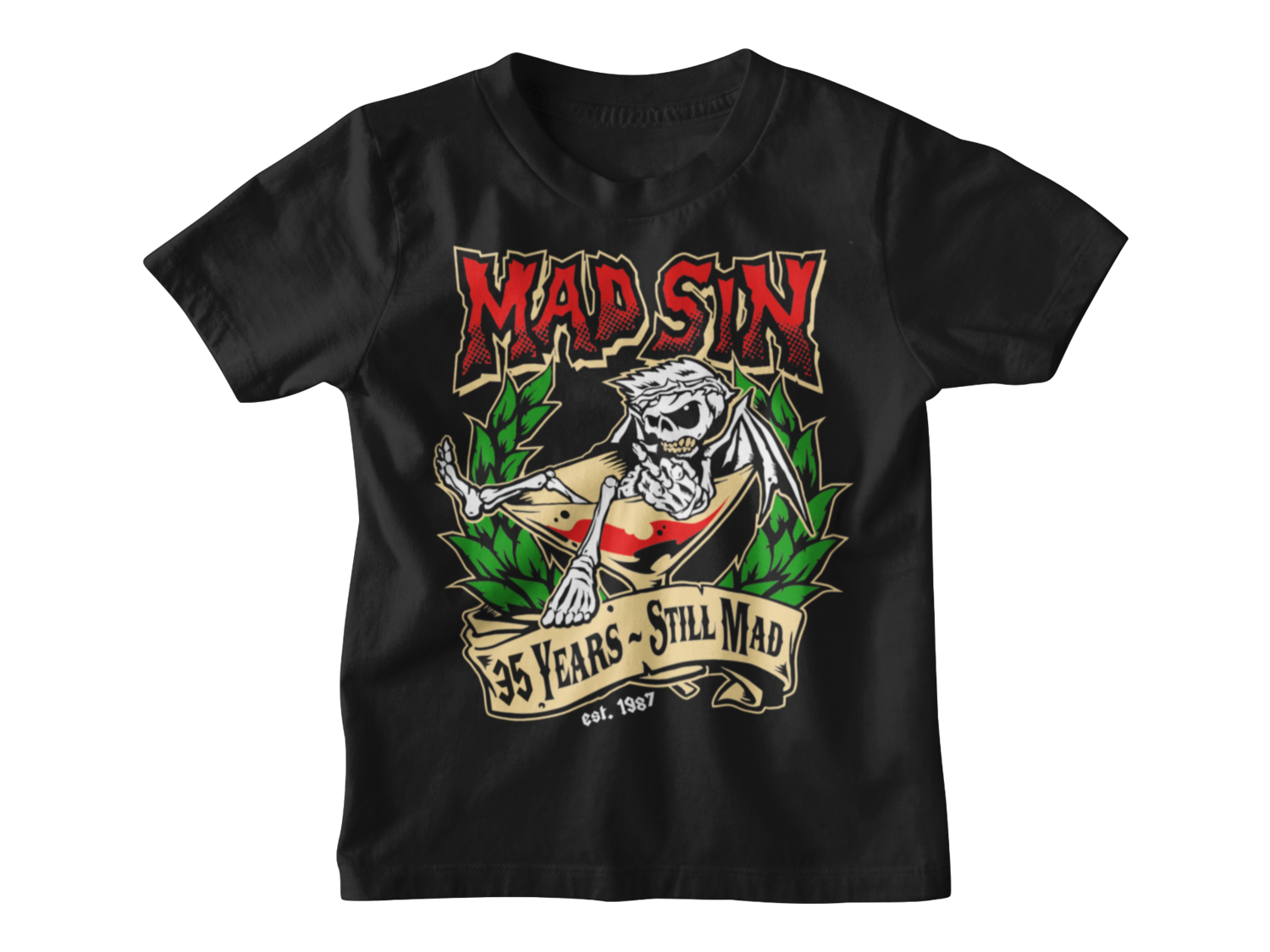 MAD SIN &quot;still mad&quot; T-SHIRT KIDS, Colour: Black, Size: 3/4 years