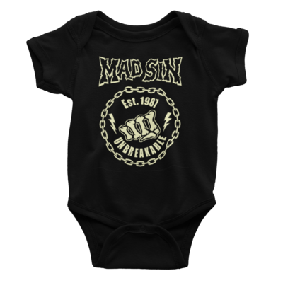 MAD SIN &quot;Unbreakable&quot; BABY ONIESE