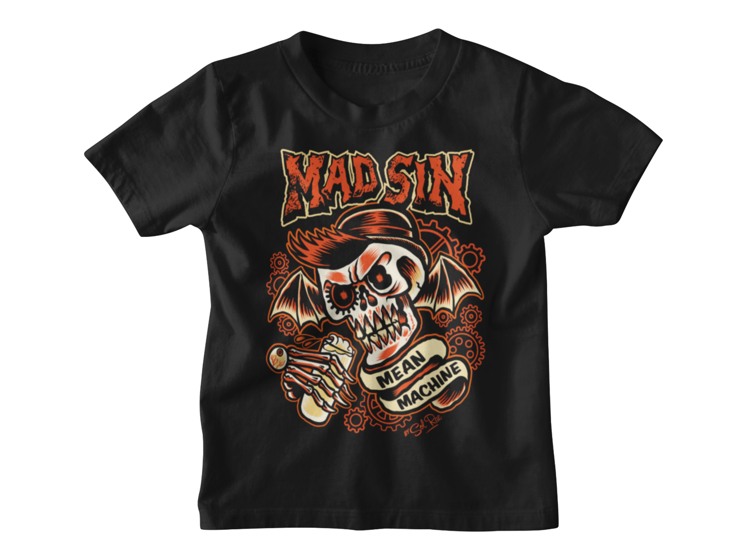 MAD SIN &quot;Mean Machine&quot; T-SHIRT KIDS, Colour: Black, Size: 3/4 years