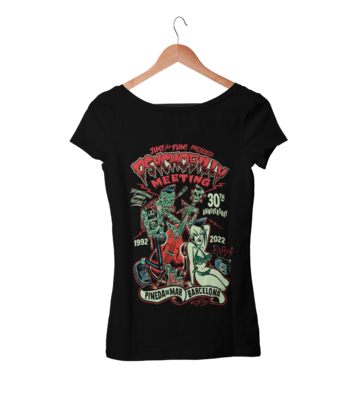 PSYCHOBILLY MEETING 2022 T-SHIRT WOMAN BY SOLRAC, Colour: BLACK, Size: Large