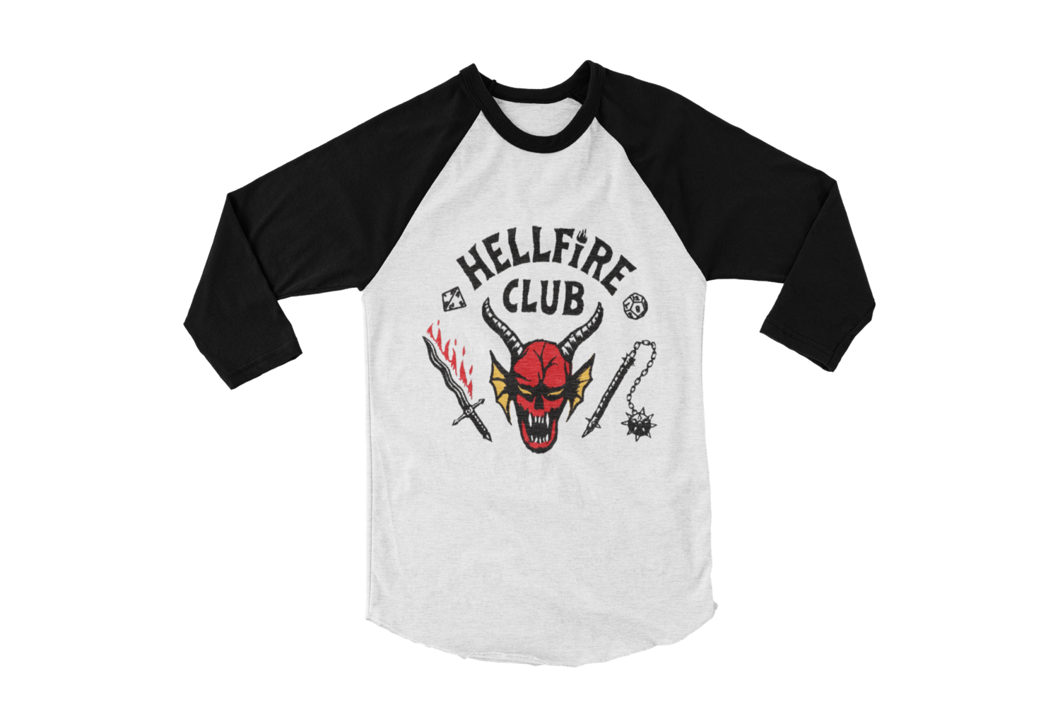 HELLFIRE CLUB STRANGER THINGS BASEBALL LONG SLEEVES UNISEX t-shirt