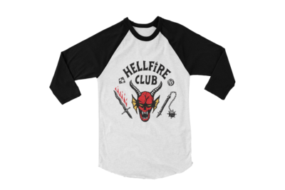 HELLFIRE CLUB STRANGER THINGS BASEBALL LONG SLEEVES UNISEX t-shirt
