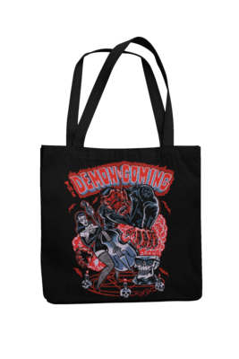 DEMON IS COMING Cotton Bag  logo design SOL RAC