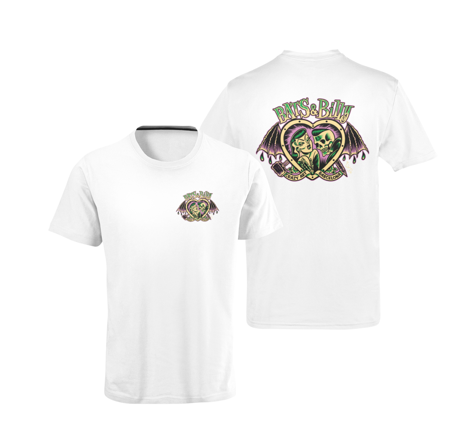 Bats &amp; Billy LOGO 2022 by SOLRAC tshirt for MEN, Colour: WHITE, Size: Large