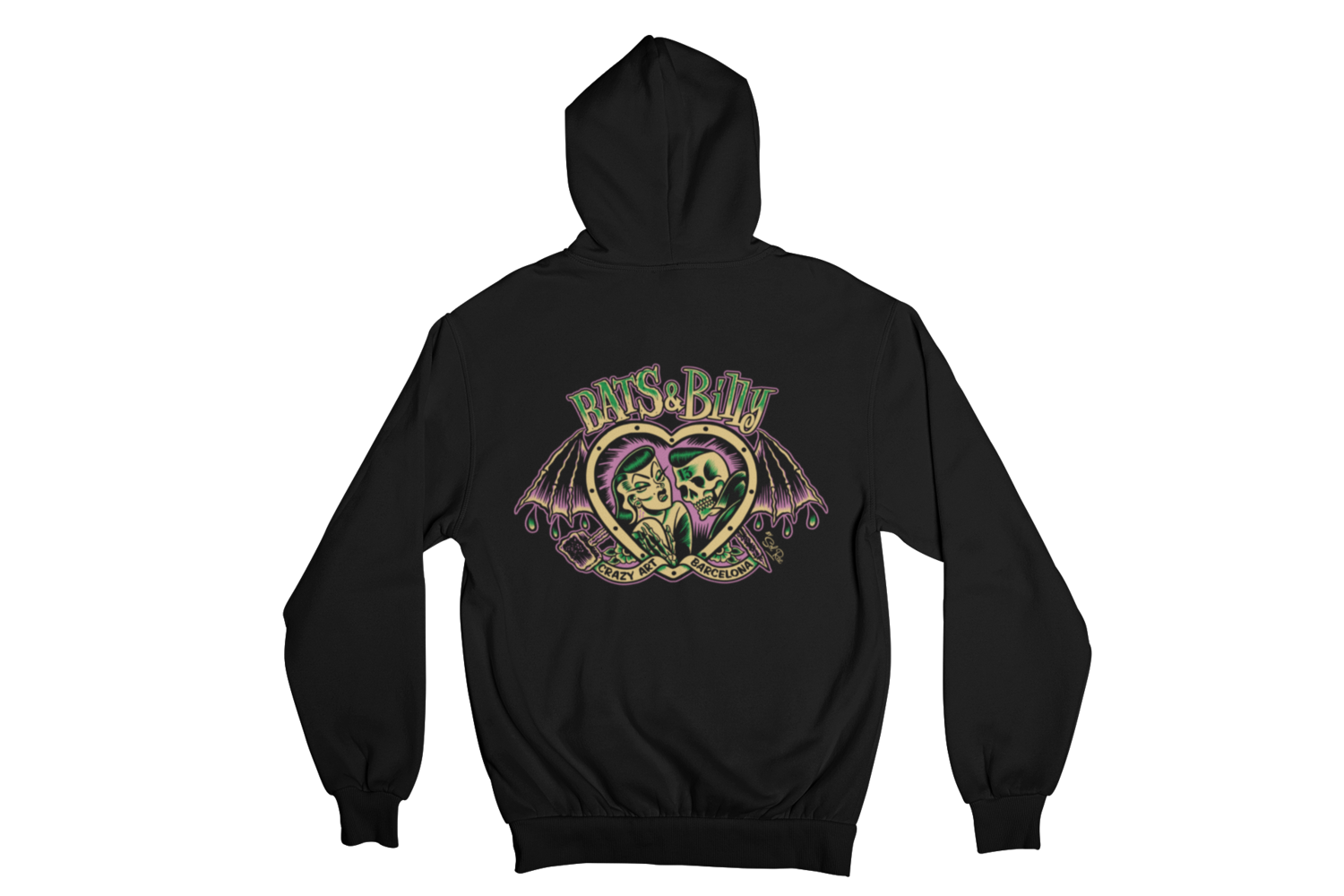 BATS &amp; BILLY LOGO 2022 DESIGN BY SOLRAC HOODIE ZIP for WOMEN, Size: Large