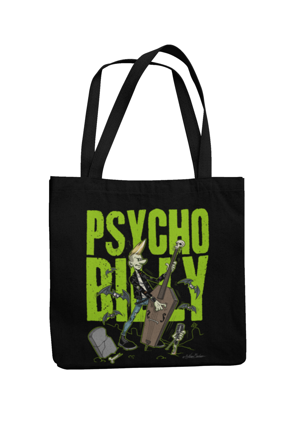 Cotton Bag Billy bang Psychobilly design by NANO BARBERO