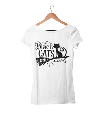 BLACK CATS ONLY T-SHIRT WOMAN