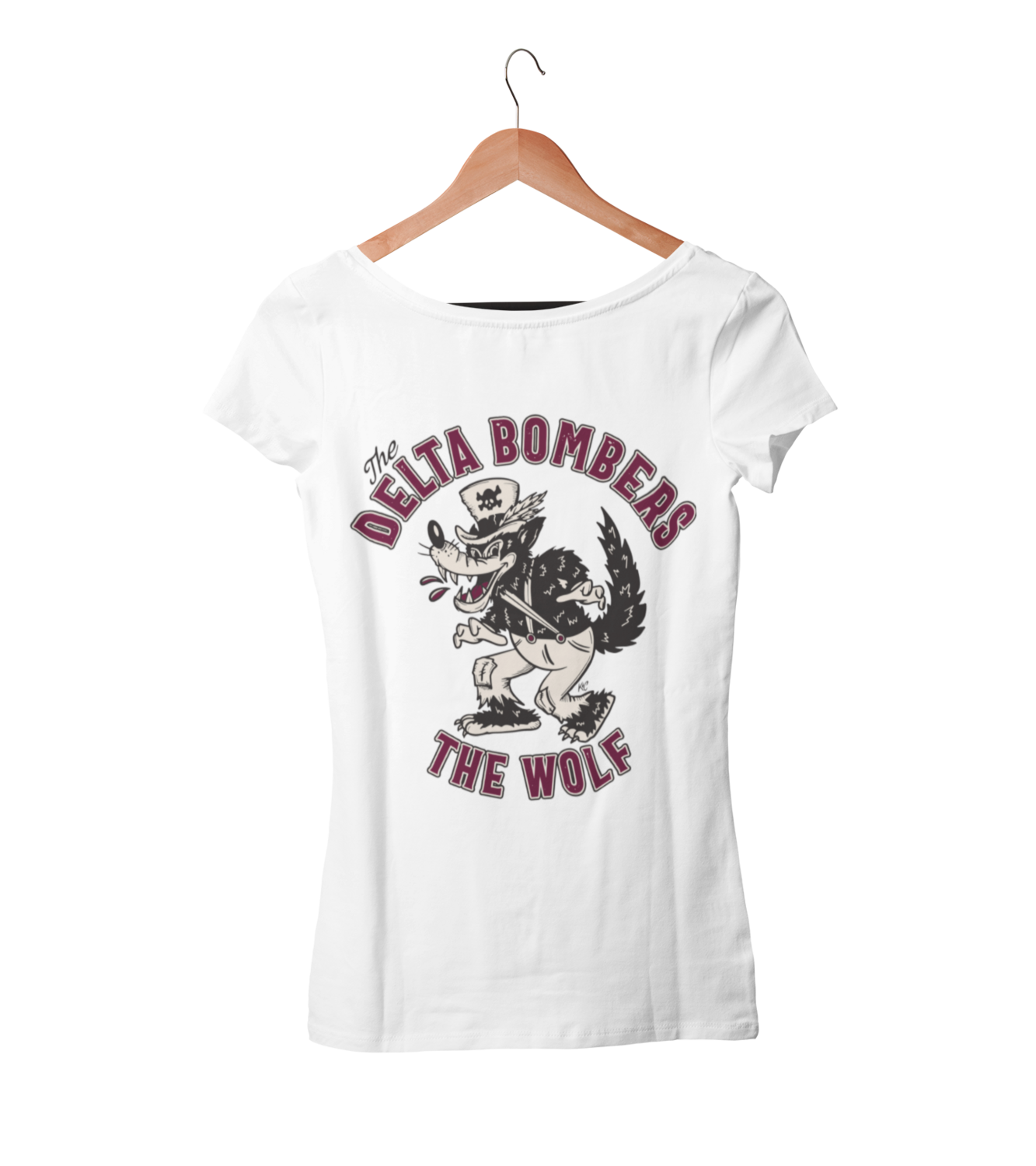 THE DELTA BOMBERS T-SHIRT &quot;CARTOON WOLF&quot;  WOMEN