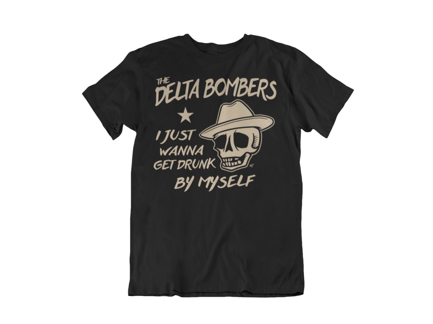 THE DELTA BOMBERS T-SHIRT &quot;DRUNK&quot; for MEN, Size: Small