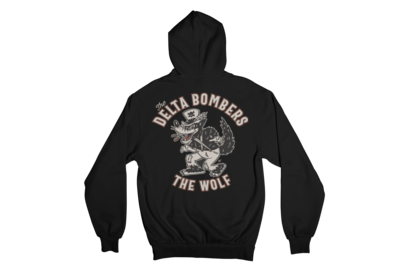 THE DELTA BOMBERS &quot;CARTOON WOLF&quot; HOODIE ZIP for WOMEN