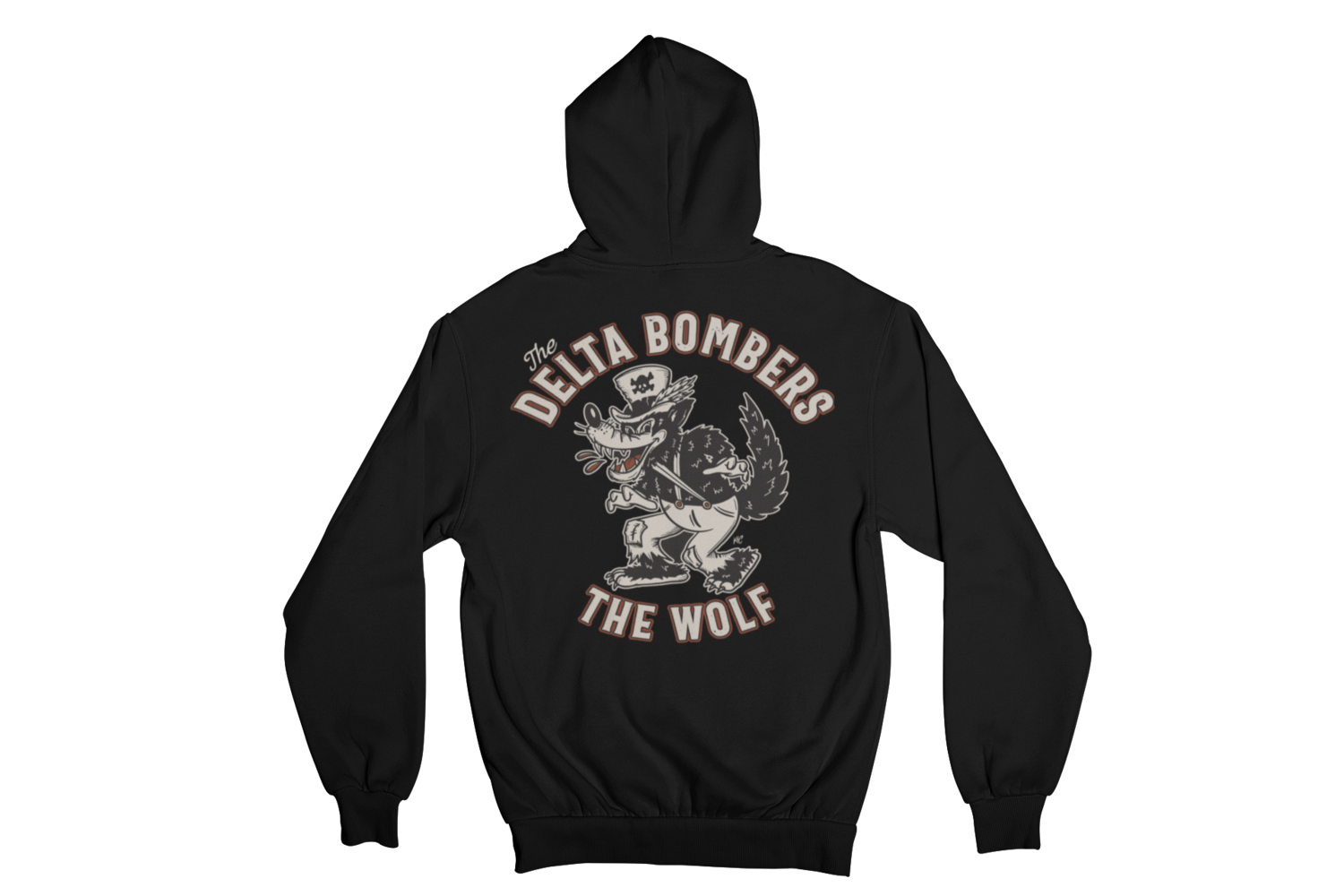 THE DELTA BOMBERS &quot;CARTOON WOLF&quot; HOODIE ZIP for WOMEN, Size: Large